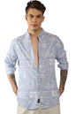 Dennis Lingo MenS| Blue| Full Sleeve| Spread Collar| Printed| Relaxed Fit| Casual Shirt