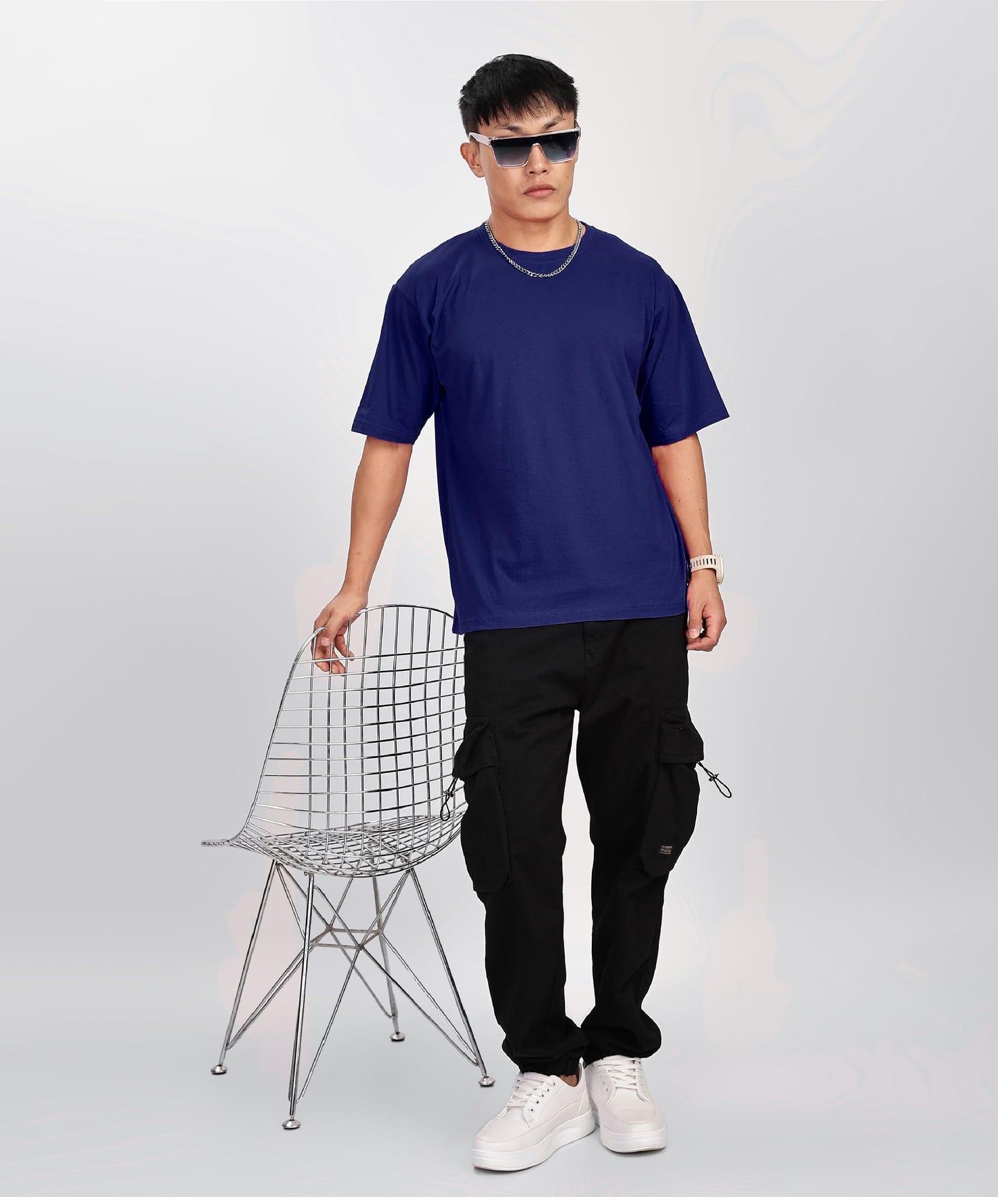 SHODOX Bio-Washed Anti Bacterial 100% Pure Cotton Mens & Womens Oversized Solid T-Shirt | Cozy Soft, Less Wrinkles, Drop Shoulde