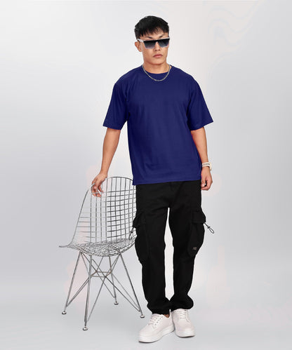 SHODOX Bio-Washed Anti Bacterial 100% Pure Cotton Mens & Womens Oversized Solid T-Shirt | Cozy Soft, Less Wrinkles, Drop Shoulde