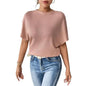 Trillmixa WomenS Reversible Waffle Top | Self Design | Boat Neck | Batwing Sleeves | Super Soft, Stretchable Cotton | Casual, Co