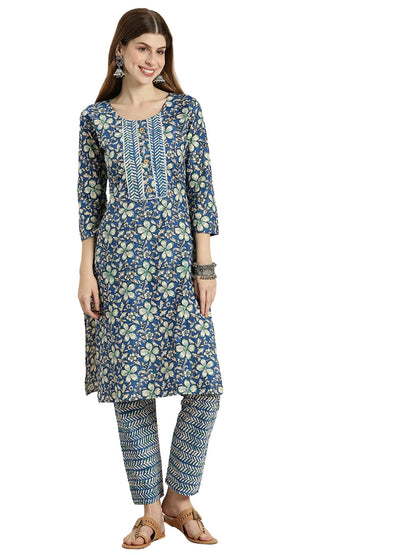 Shiv Textiles Pure Cotton Kurta Pant Set For Women