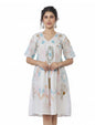 Kesudi WomenS Pure Cotton Heavy Embroidery White Tunic