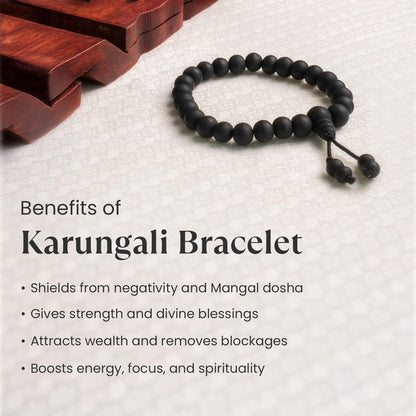 Astrotalk Karungali Malai Bracelet(8mm) | Certified Ebony Wood | Protection from Negative Energy, Focus & Mangal Dosha Relief | Bracelet for Men & Women | Ideal for Puja & Gift items