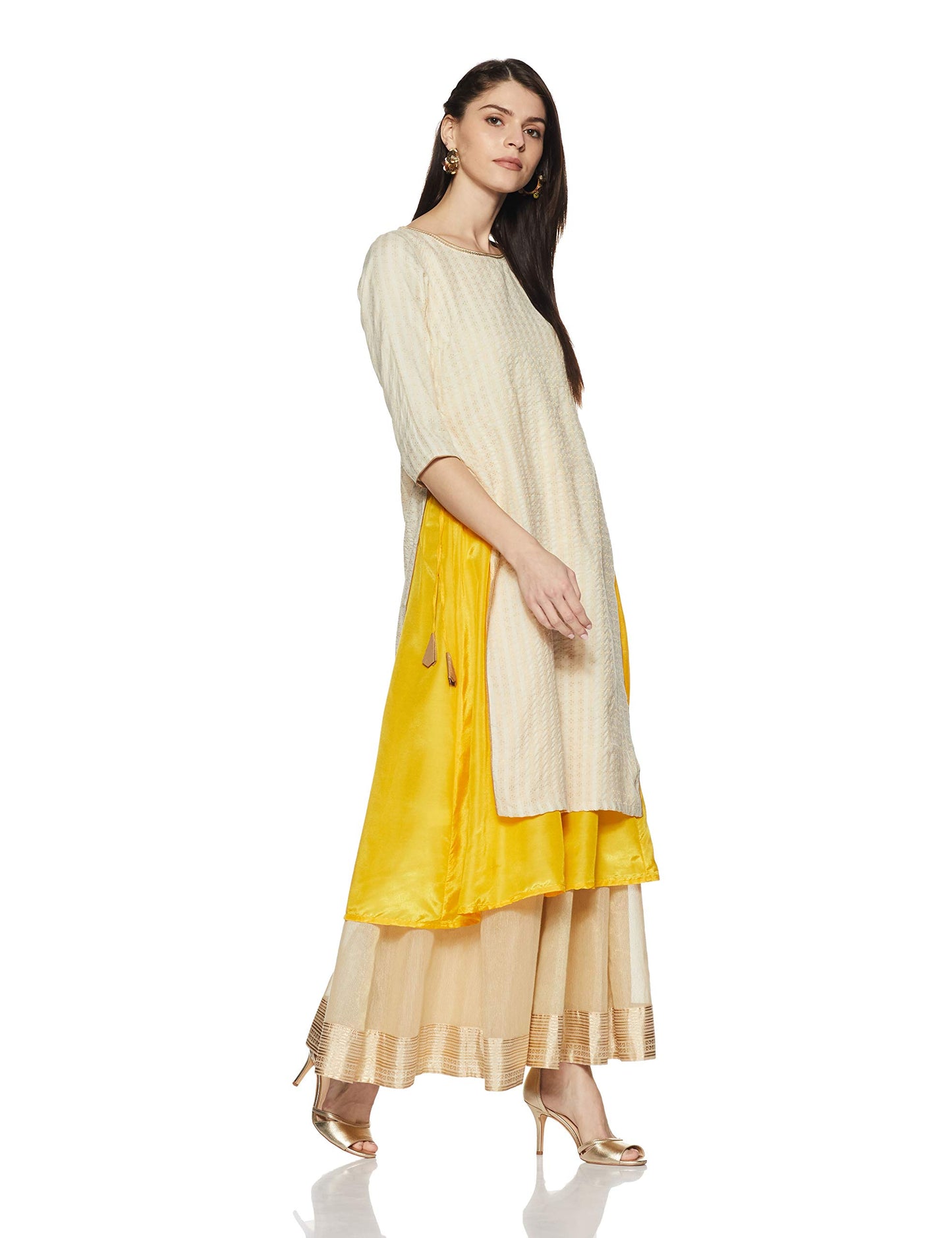 Aurelia Women's Rayon Pleated Kurta
