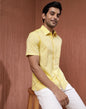 Fabindia Yellow Cotton Woven Regular Shirt