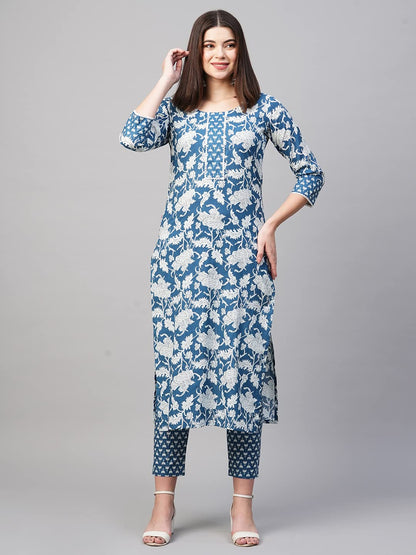 GoSriKi Women Kurti & Kurti Pant Set Combo Pack of 2