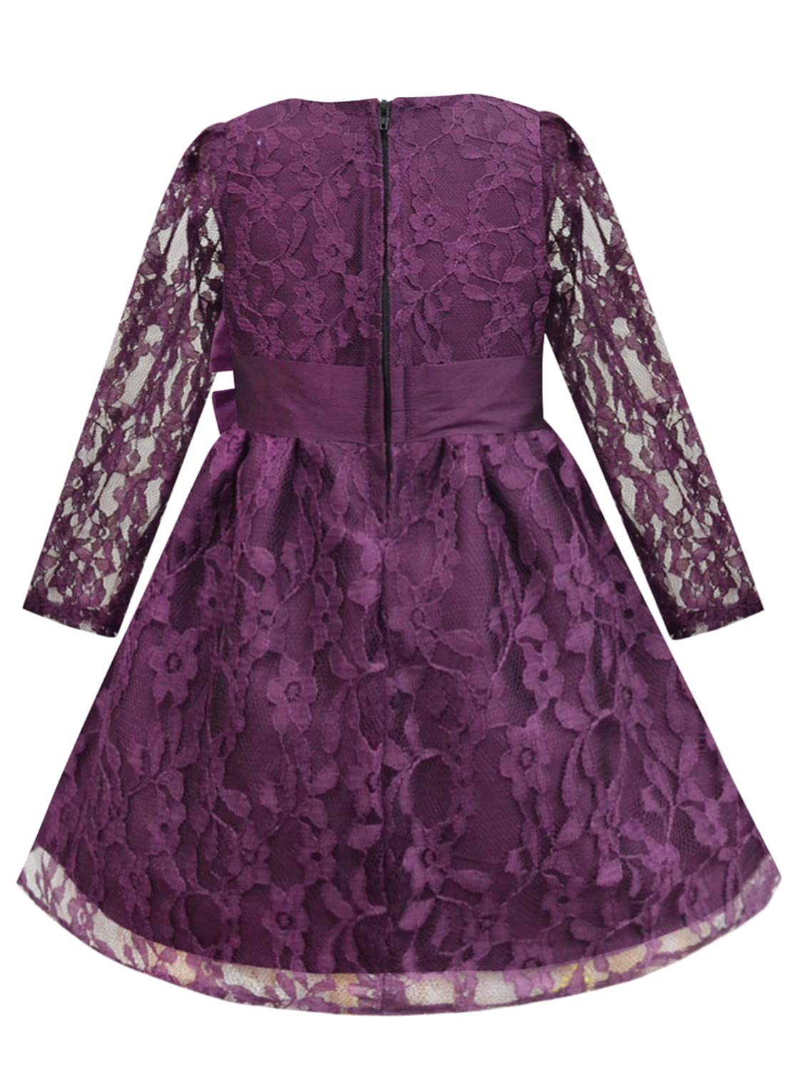 A.T.U.N. Girls Double Bow Dress Wine
