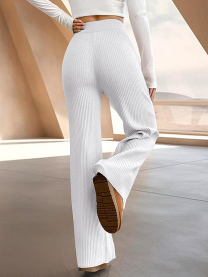 Tee Projekt Regular Fit Trousers for Women| Korean Trousers for Women White-Olive