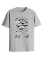 ADRO T Shirts for Boys & Girls || Ocean Sharks Printed T-Shirt || Ages 3-14 || 100% Cotton Round Neck Tshirt for Boys & Girls||K