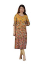 Aurelia WomenS Floral Printed Straight Kurta | Lightweight Round Neck Kurta For Women | Printed Kurta For Women | Beautiful Regu