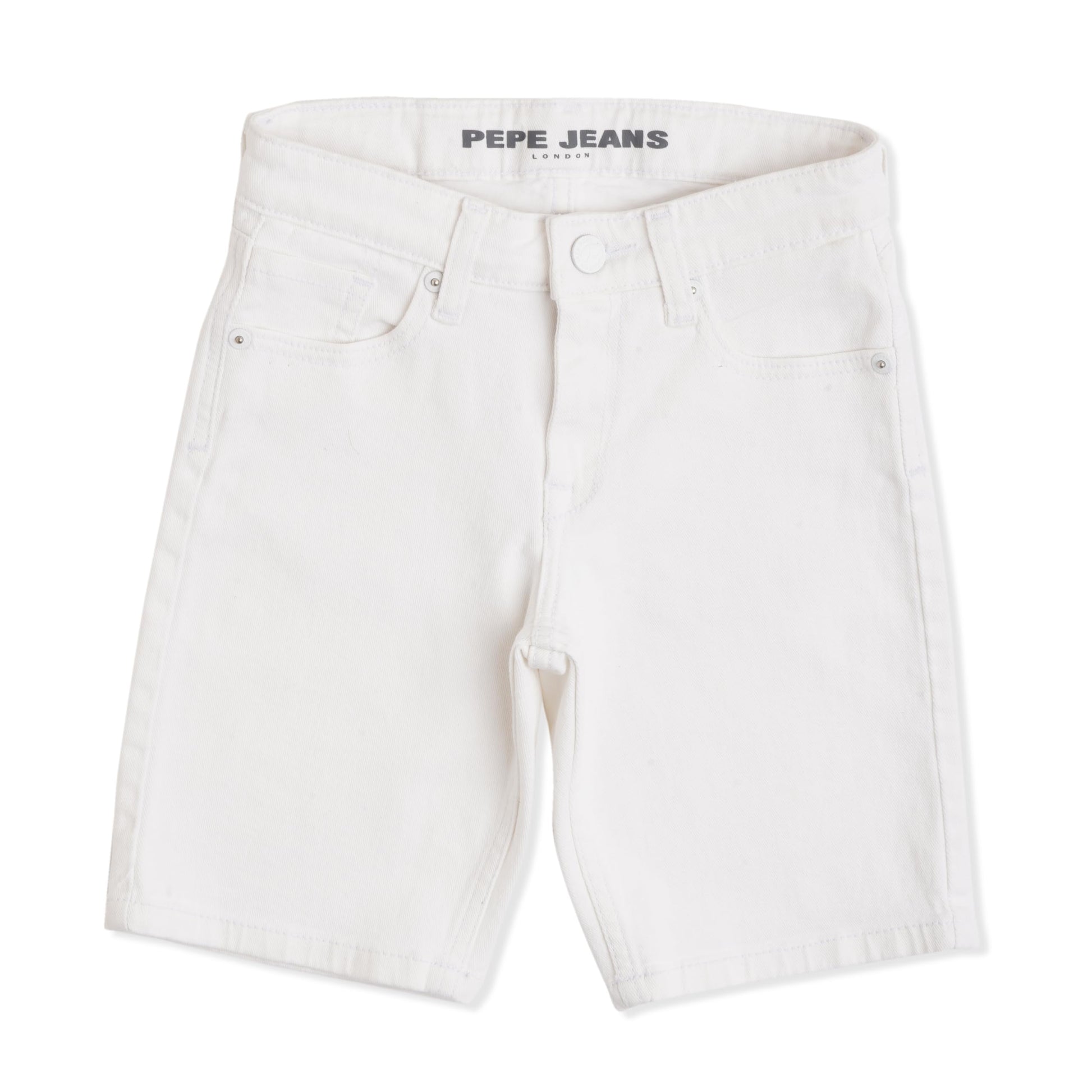 Pepe Jeans BoyS Chino Shorts (Pb800755B79_White Worn