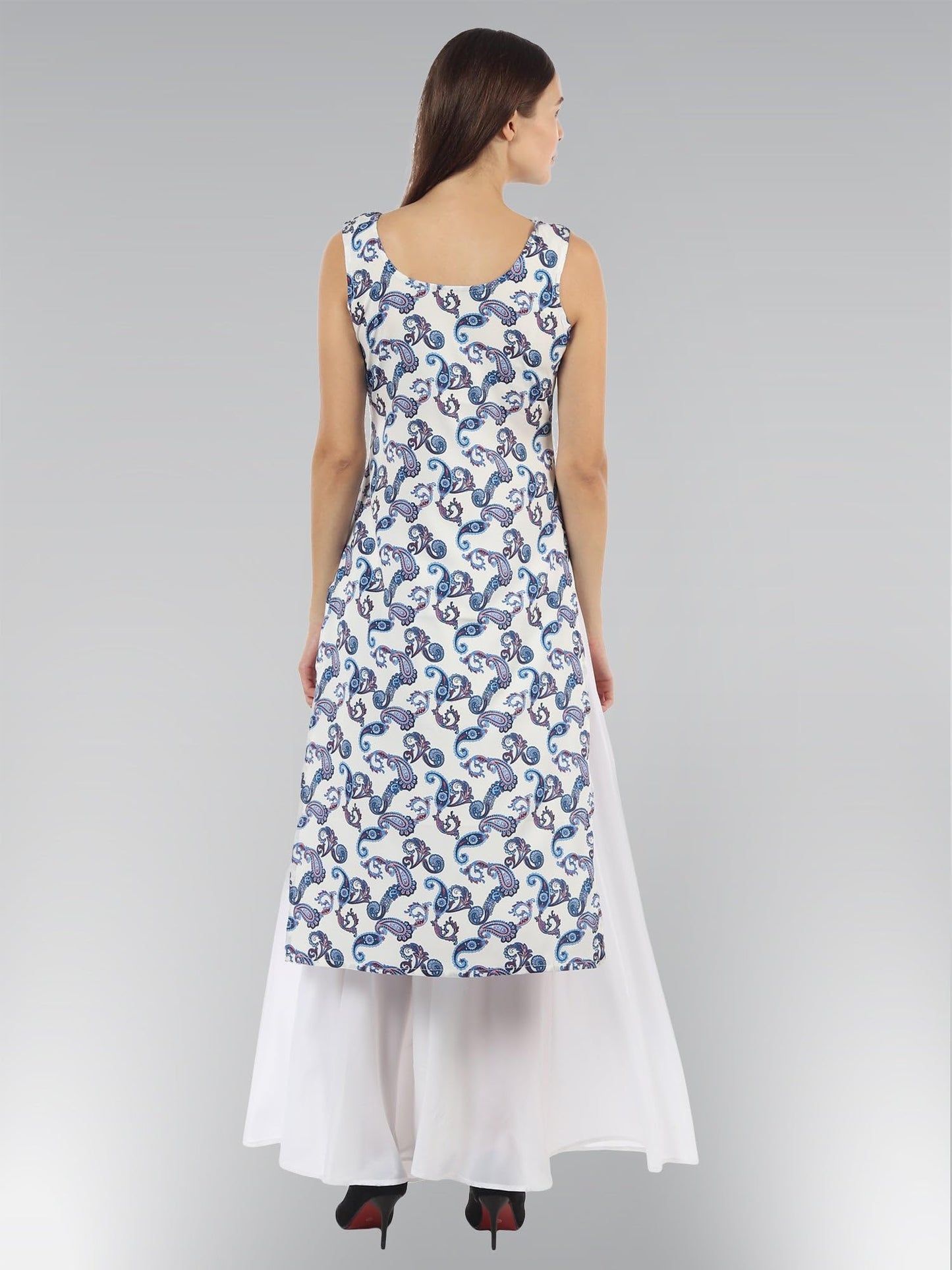 Patlani WomenS Micro Crepe Full Stitched Kurti. Blue