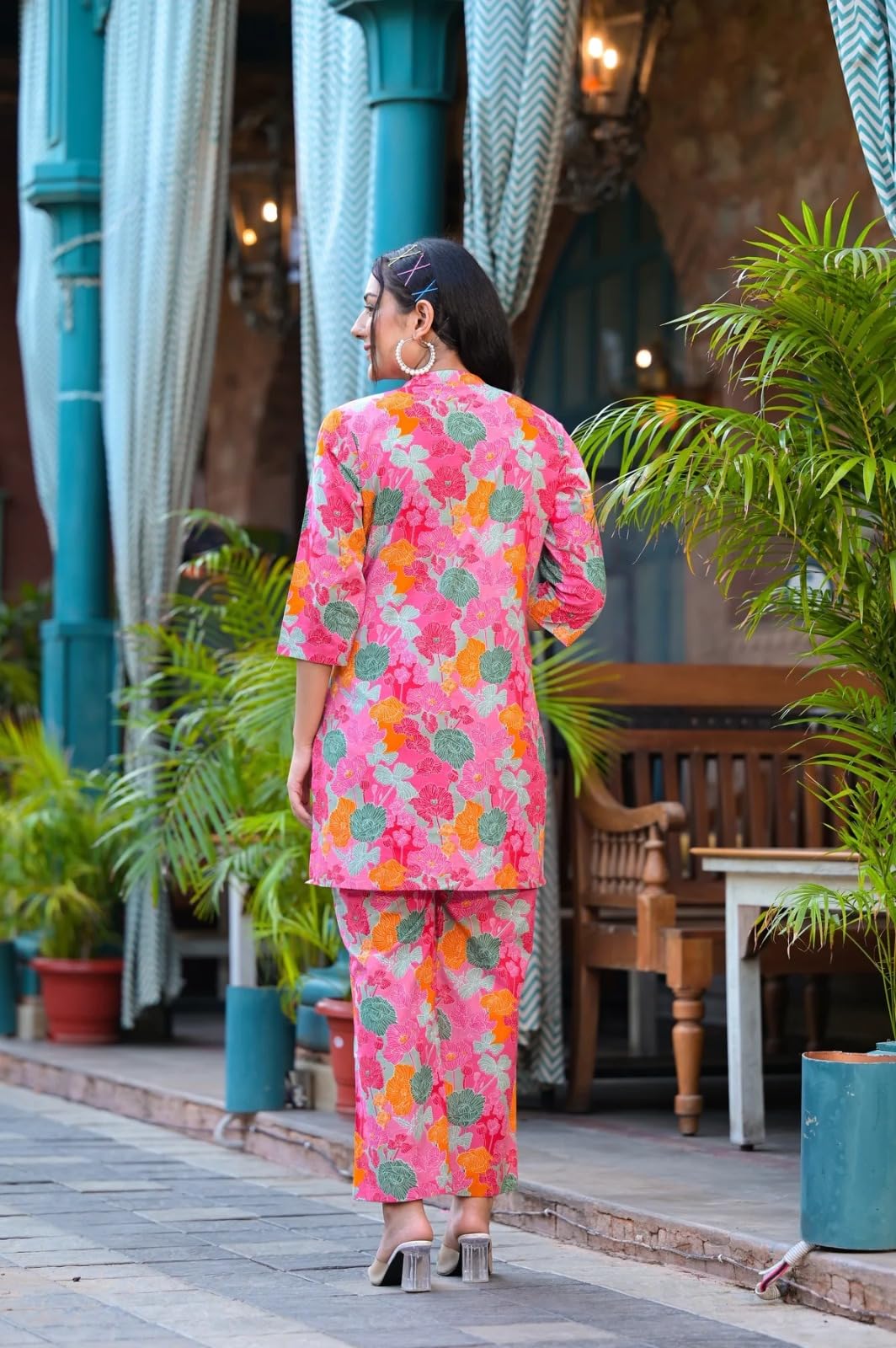 Leriya Fashion Women Ethnic Kurta Set | Cotton Blend Kalista Co-Ord Set | Casual Wear Pant Top Set | Fancy Pajama Set | Pack Of
