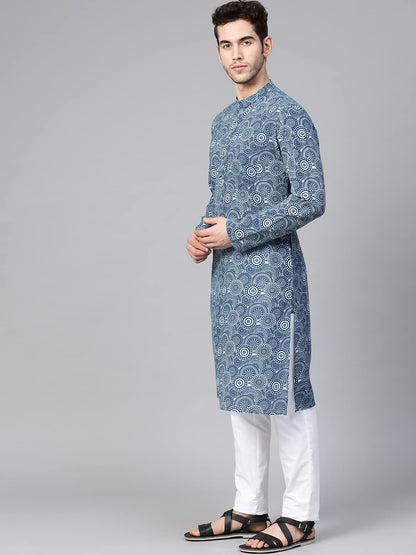 See Designs Mens Kurta | Specially Crafted And Designed For The Eid Festival MenS Grey Kurta With Pyjama Mandarin Collar Long S