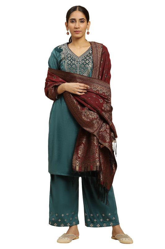 W for Woman Women Kurta, Parallel Pant & Shawl