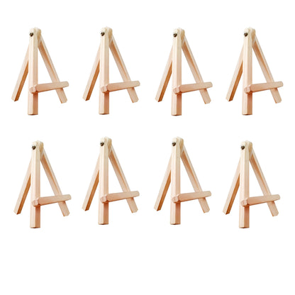 Eduway 8 Inch Mini Wooden Easel Tripod Stand for Sketch Accessories/Natural Craft/Art/Painting/Mini Canvas/Business Card/Display