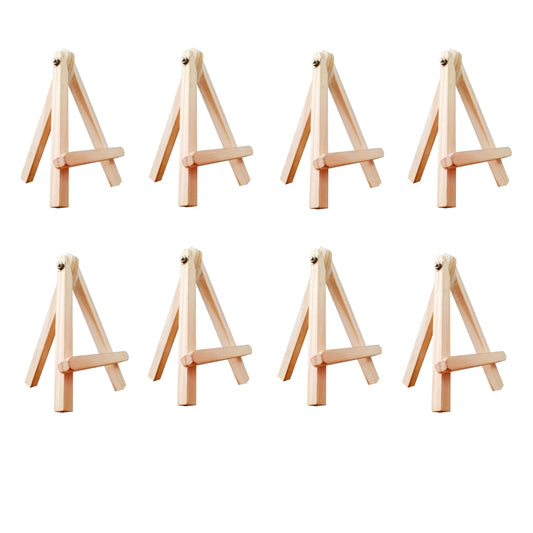 Eduway 8 Inch Mini Wooden Easel Tripod Stand for Sketch Accessories/Natural Craft/Art/Painting/Mini Canvas/Business Card/Display