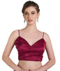 Pujia Mills Latest Collection of 2025 Indian Ethnic wear Spaghetti rama Color Stylish Readymade Choli Blouse