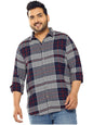 Thomas Scott | Mens | Checks Printed | Plus Size | Regular Fit | Knitted | 100% Cotton | Long Sleeve | Shirts for Men (TS1741_N