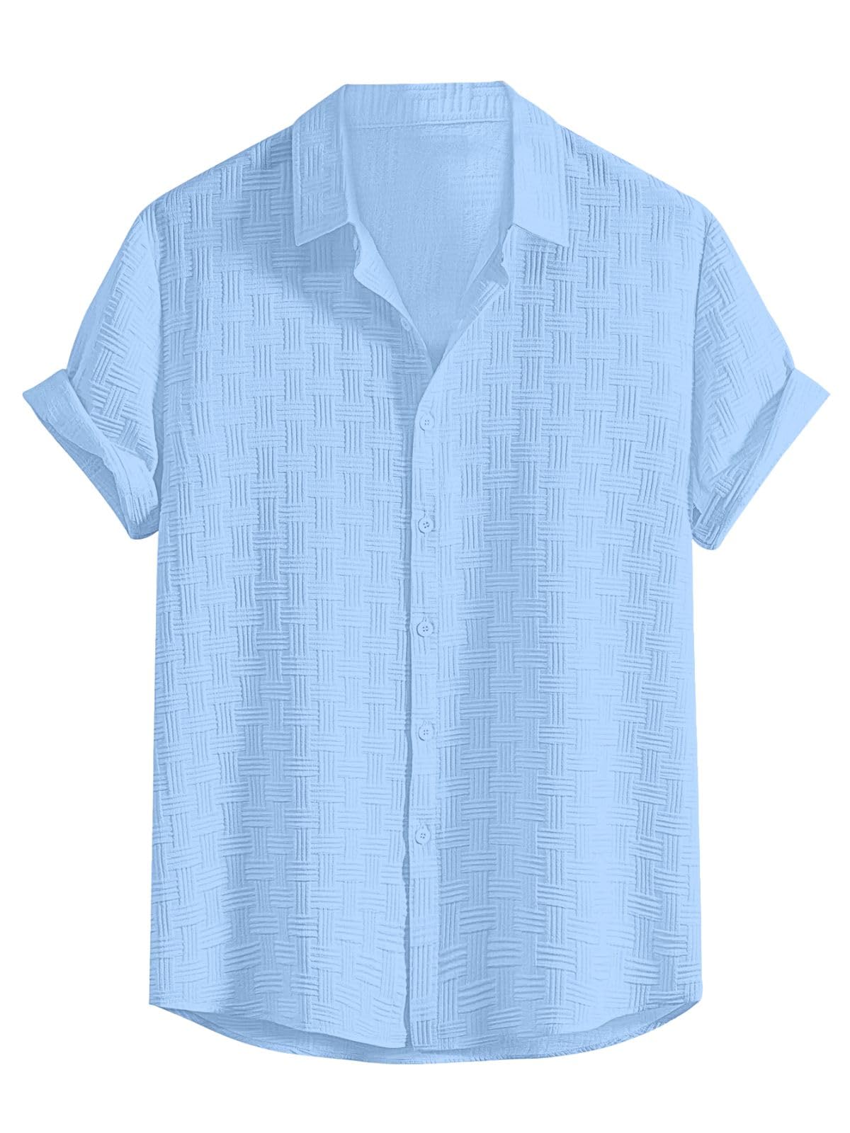 Leriya Fashion MenS Regular Fit Shirt Light Blue