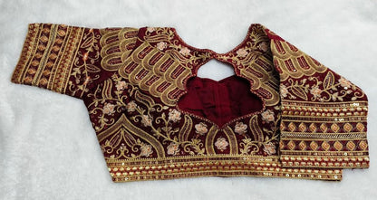 Vihu Fashion WomenS Blouse Readymade Blouse Embroidery Multi Coding Gold Thread Indian Ethnic Designer Stitched WomenS Readyma