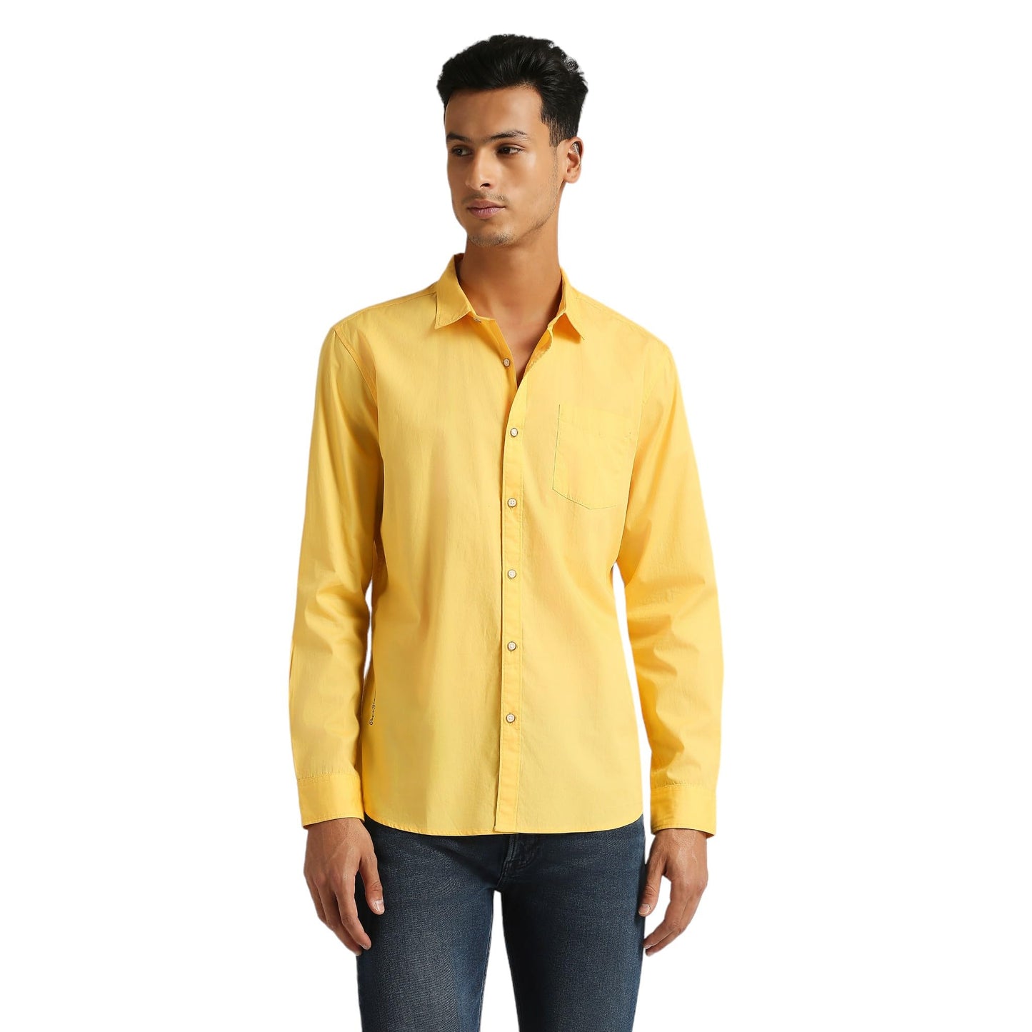 Pepe Jeans MenS Cotton Regular Fit Shirt (Pm308752_White, Medium