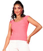 POPWINGS Casual Crush Design Sweetheart Neck Sleeveless Tops for Women || Latest Stylish Western Tops for Women || Summer Women