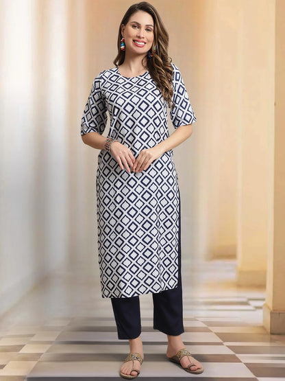 Tee Projekt Printed Crepe Kurti & Pant Set For Women Festival Wear For Women