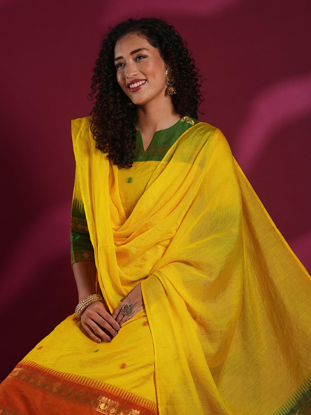 ANNI DESIGNER Women's Rayon Viscose Straight Printed Kurta with Dupatta