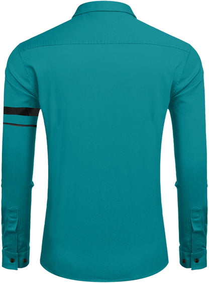 Bellstone Mens Solid Regular Fit Shirt (B-8200_Rama