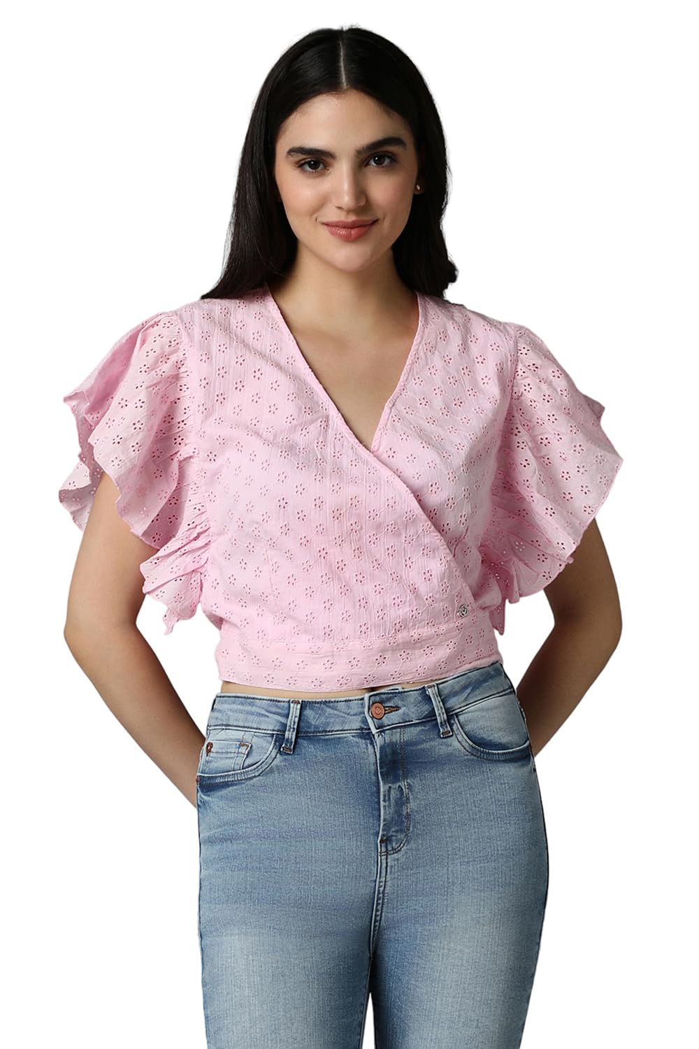 Allen Solly Women Regular Fit Solid Casual Cotton Short Sleeve T-Shirt