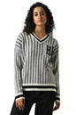 Hubberholme Women Acrylic Knitted Oversized Fit V Neck Full Sleeves Sweaters 24 Black