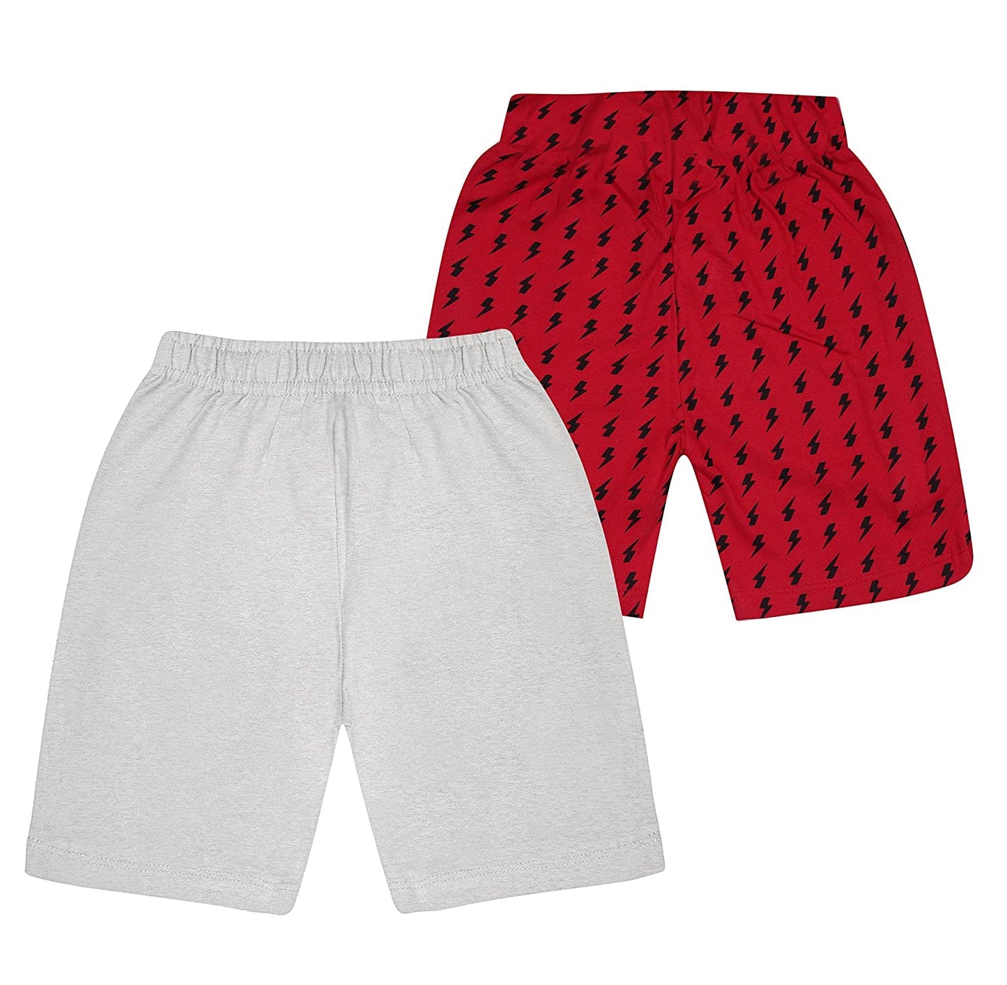Kyda Kids 100% Cotton Printed Shorts For Boys And Girls - Multicolor Shorts Fo Unisex Kids (Pack Of 2)
