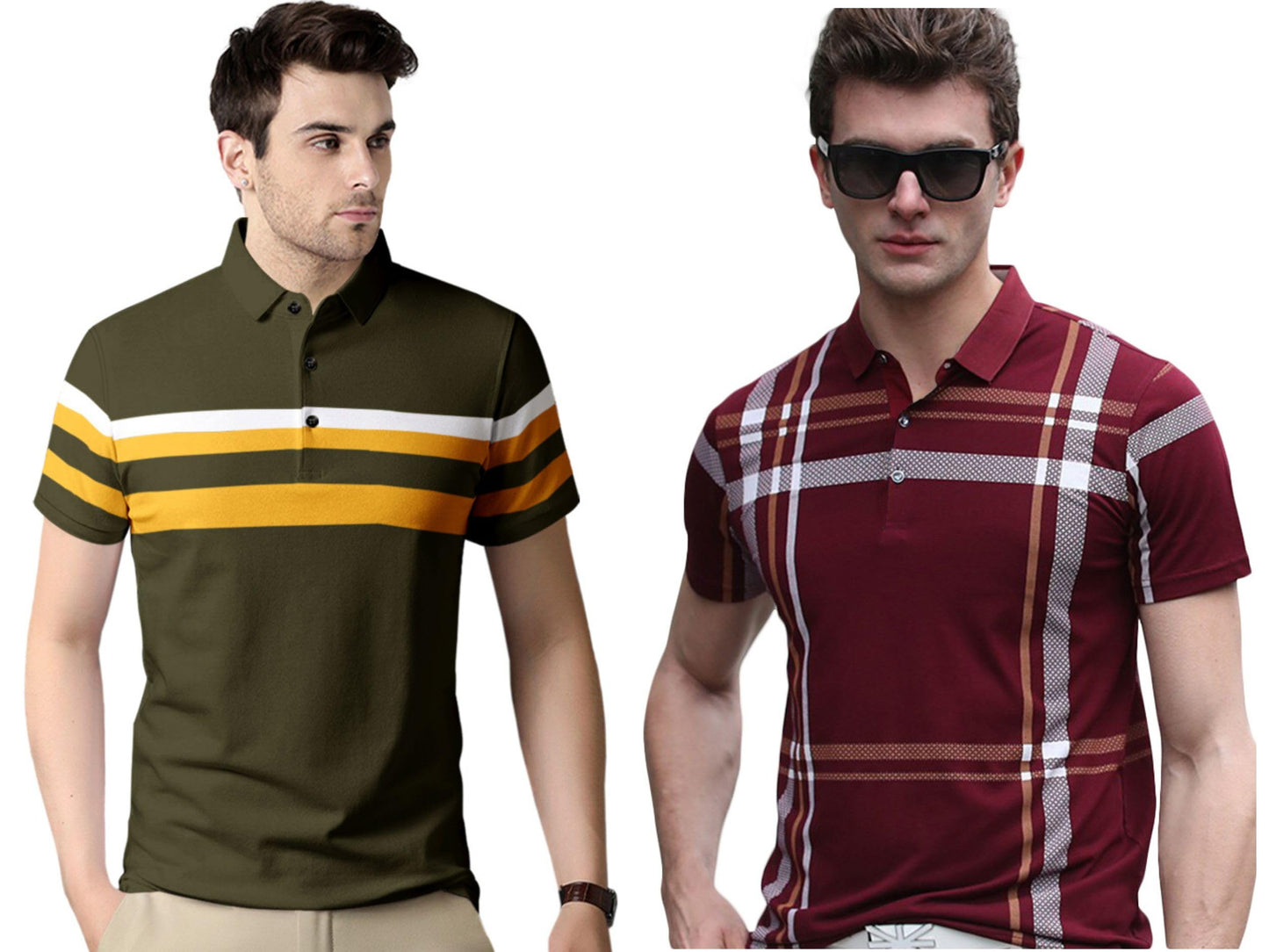 Nobel Monk MenS (Combo Pack Of 2) -Regular Fit Polo T Shirt |Half Sleeves |Collar Tshirts |Casual Tshirt