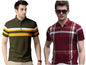 Nobel Monk MenS (Combo Pack Of 2) -Regular Fit Polo T Shirt |Half Sleeves |Collar Tshirts |Casual Tshirt