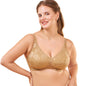 Enamor F135 Minimiser Full Support Bra - Non-Padded Wirefree High Coverage - Buff