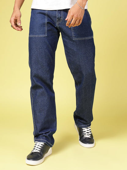 Rigo Cotton Denim Jeans for Men | Solid Jeans for Men | Stretchable, Slim FIt & Straight Fit Jeans for Men
