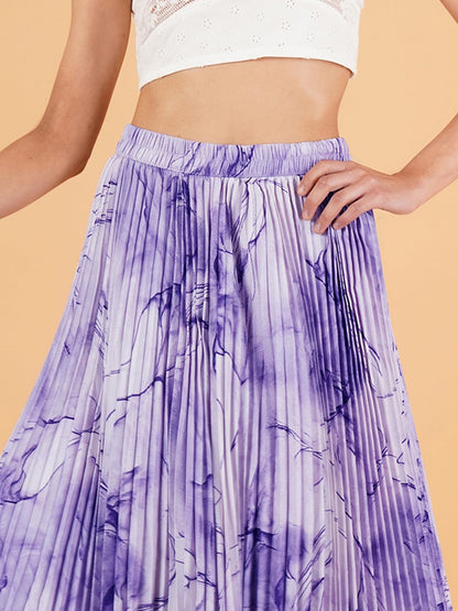 Kzully Crepe WomenS Skirts Purple