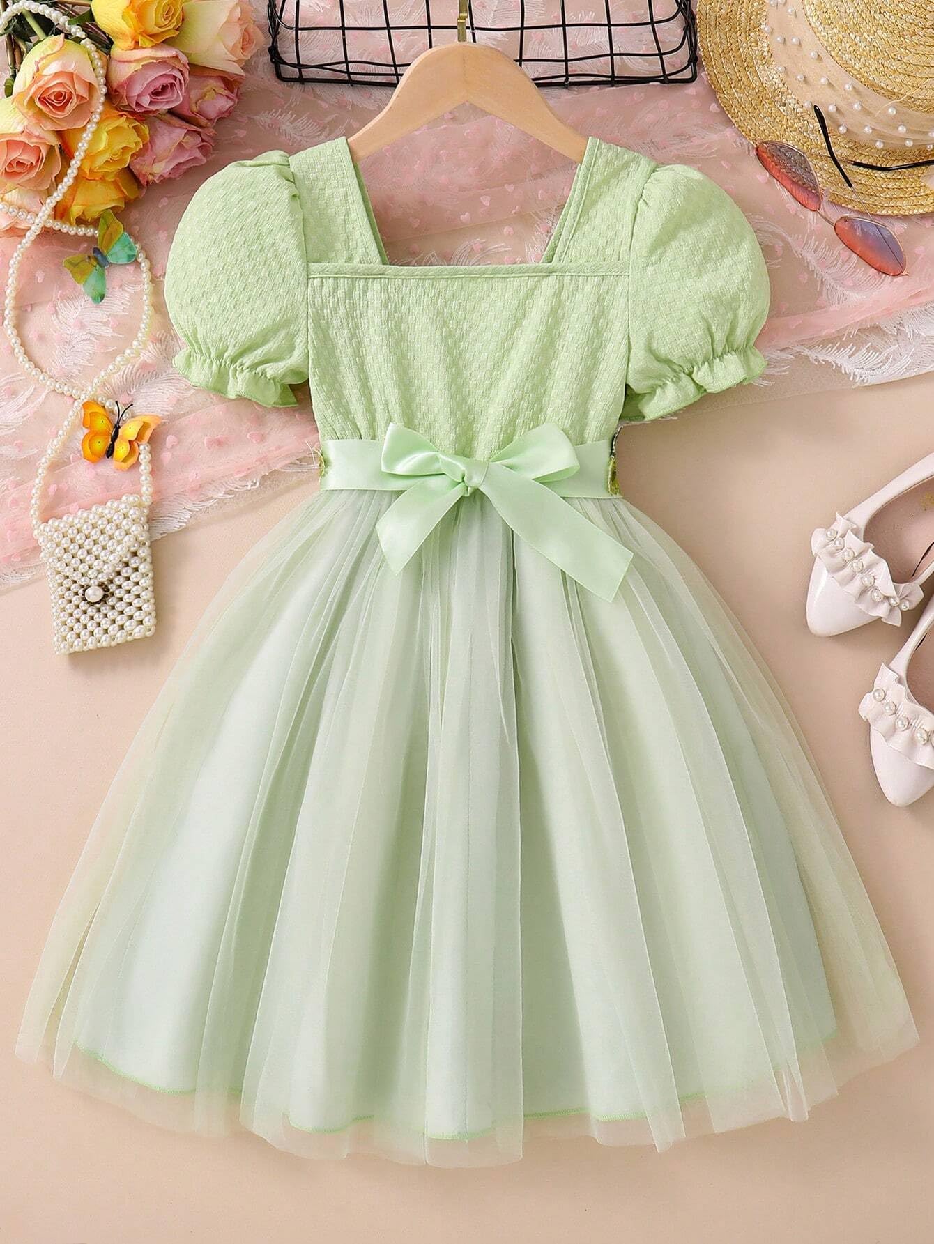 TAGAS Girls Princess Dress || Puff Sleeve Dress || Girls Dress || Party Dress for Girls ||Fency Dress|| Princess Dress for Girl