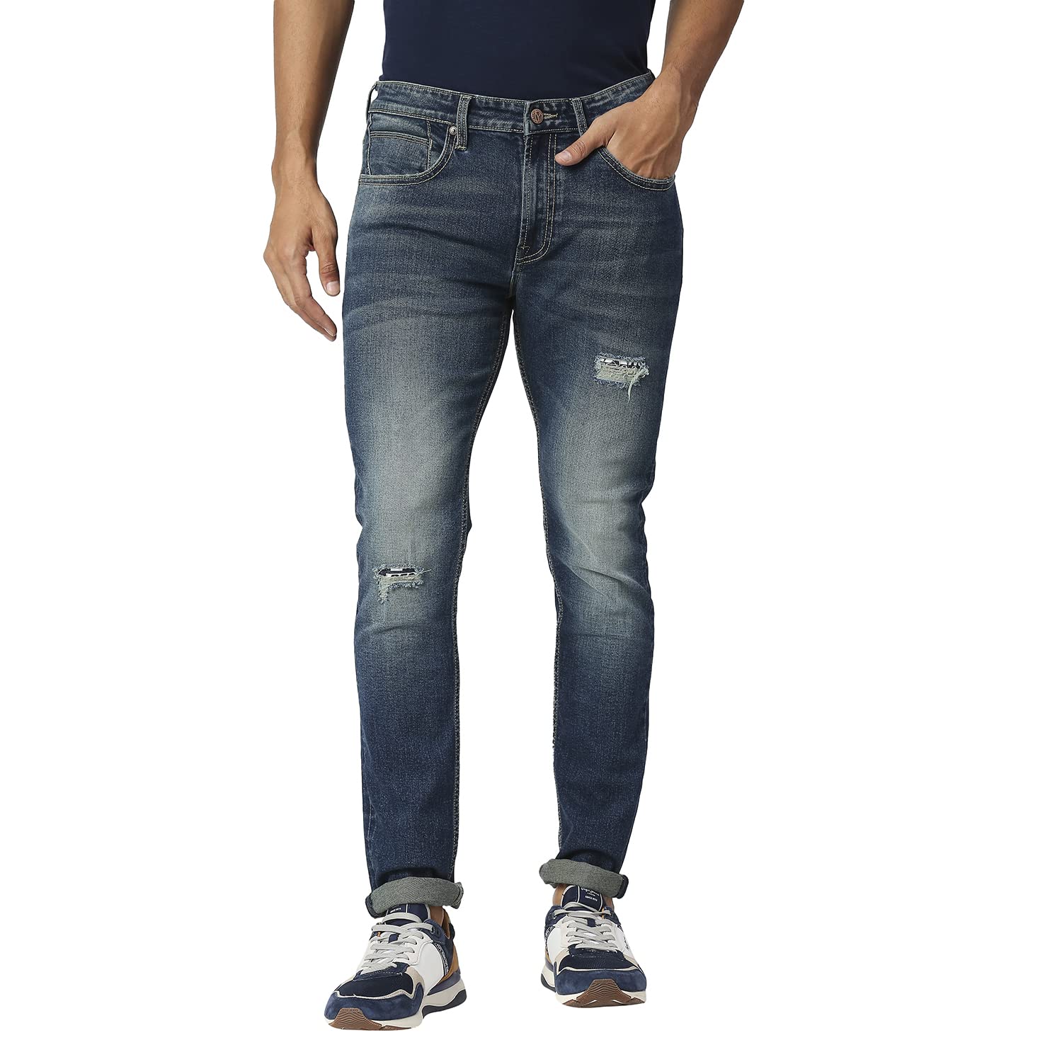 Pepe Jeans MenS Cotton Blend Classic Jeans (Pm207107Q033_Dark Tint_34)