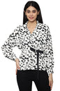 Allen Solly Women Regular Fit Printed Casual Cotton Full Sleeve T-Shirt