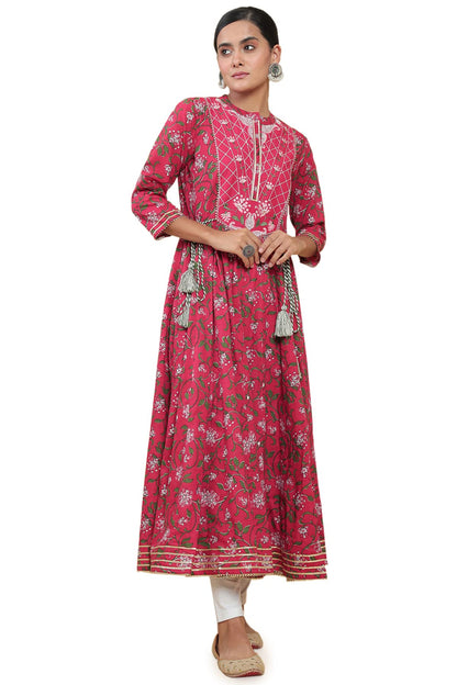 Soch Women Maroon Printed Kurta