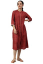 W Red Geometric Printed Regular Kurta for Womens Fashion