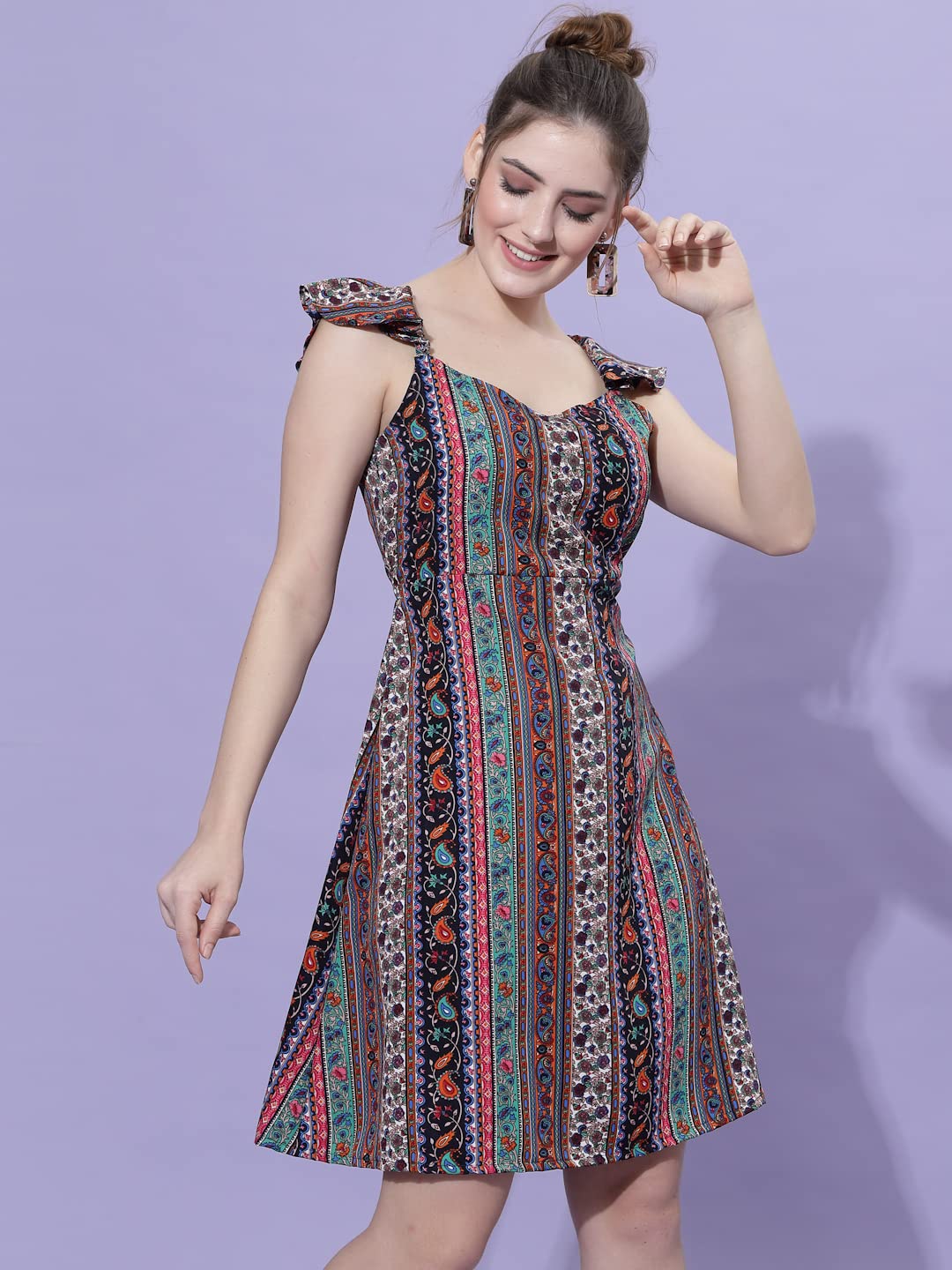 Oomph! WomenS Western & Fusion Wear Western Dresses For Women Multicolor - Md554