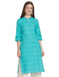 Aurelia Womens Rayon Solid Regular Green Printed Dobby Kurta (23FEA13799-702938
