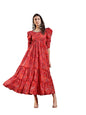 Stylum Womens Bandhej Printed Rayon Tiered Dress