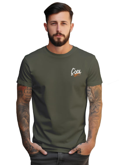 Peppyzone Mens Regular Fit T-Shirt (PZ-Trendy-45_Olive