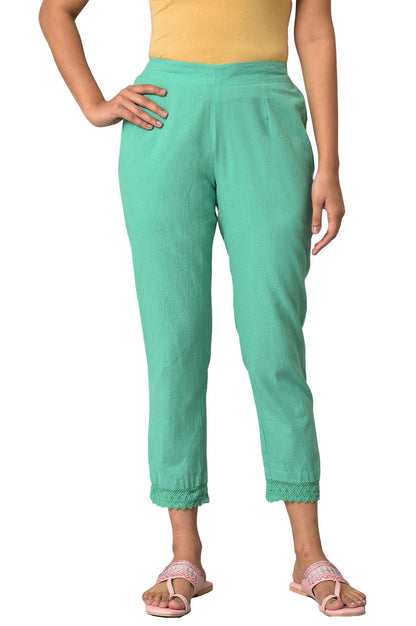 Aurelia Pure Cotton Strechable Trouser For Women | Ankle Length Trouser For Women | Pure Cotton Trouser For Women | Pants For Wo
