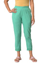 Aurelia Pure Cotton Strechable Trouser For Women | Ankle Length Trouser For Women | Pure Cotton Trouser For Women | Pants For Wo