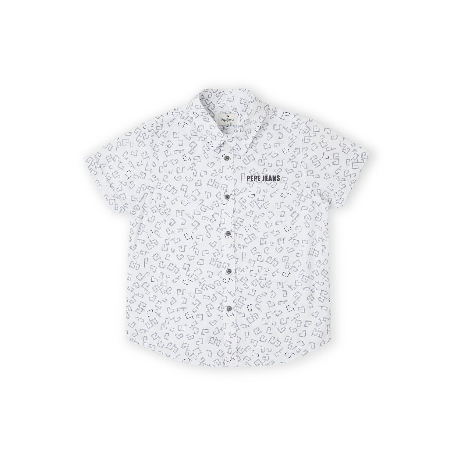 Pepe Jeans Dynasty Printed Slub Shirt White